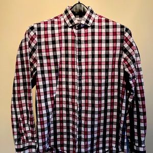 Men’s SZ L Express Button Up Casual Shirt